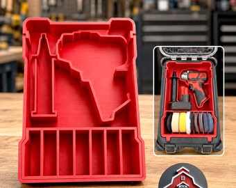 M12 Polisher Sander 2438-20 & Polishing Pad Insert Organizer for Milwaukee Packout 48-22-8435