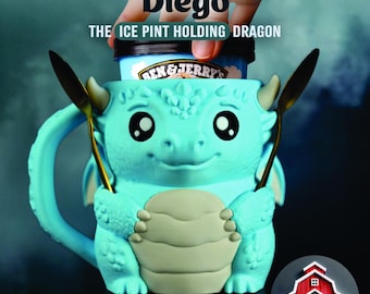 Diego the Dragon Ice Cream Pint Holder