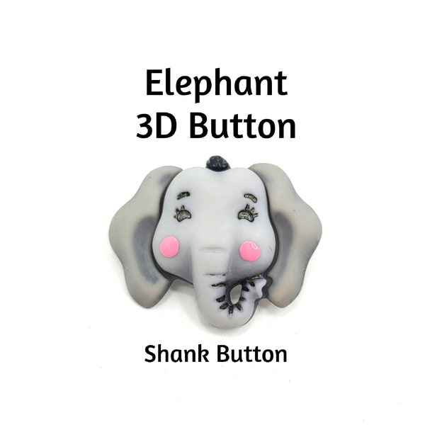 Elephant Button - Shank Button