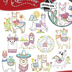 Aunt Martha's - LLama Iron-on Embroidery Patterns - Stitcher's Revolution - #31 Llama Drama