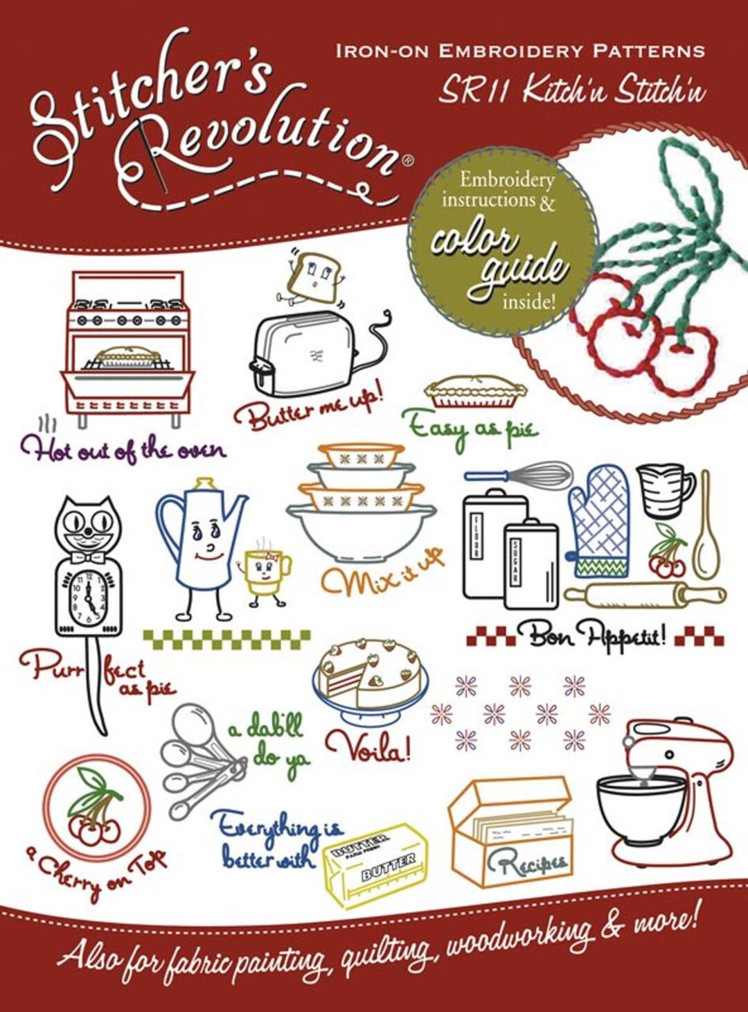 Aunt Martha's - Kitchen Iron-on Embroidery Patterns - Stitcher's ...