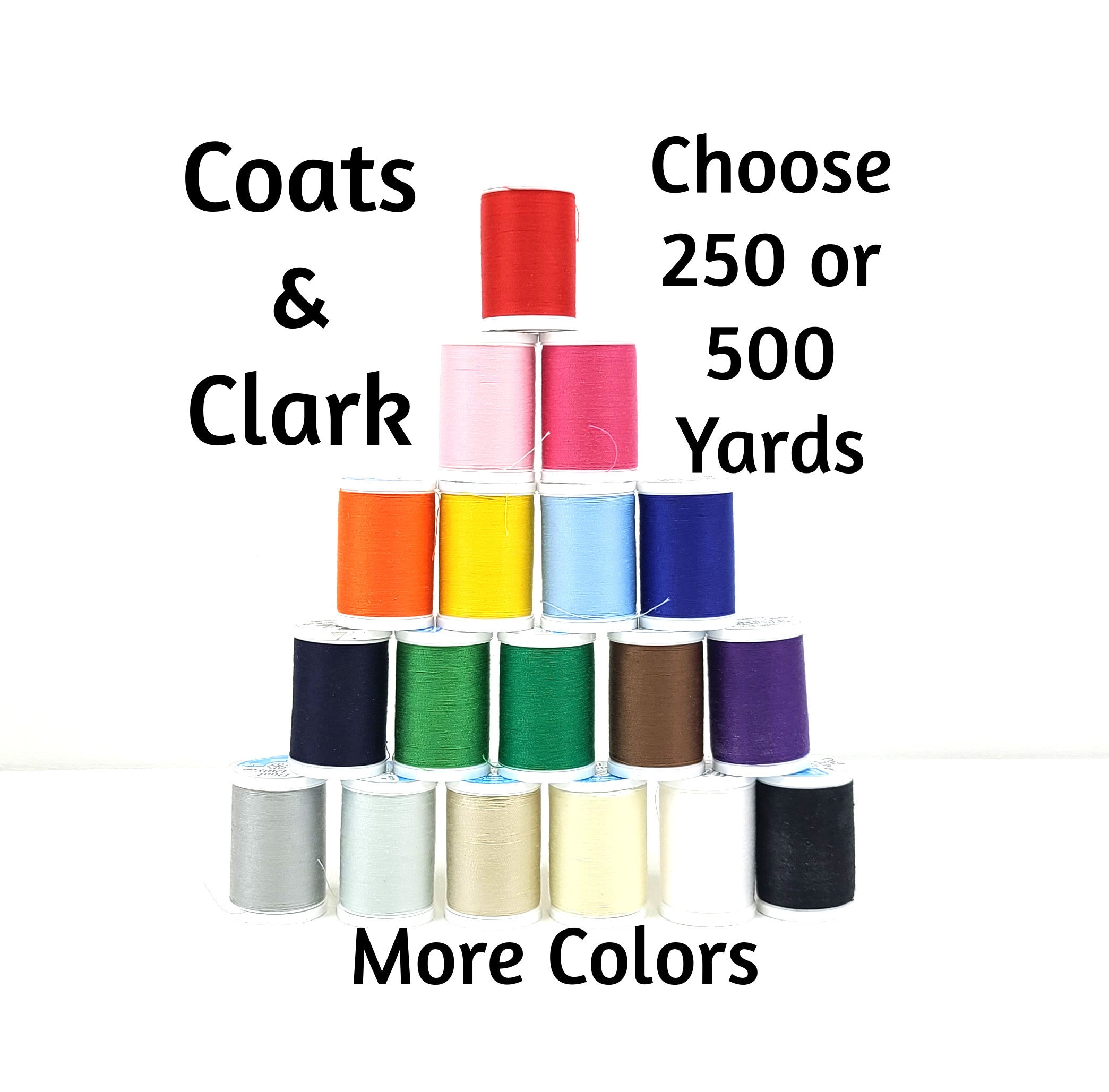 Coats & Clark 400 Yards All-purpose Sewing Thread WHITE or BLACK