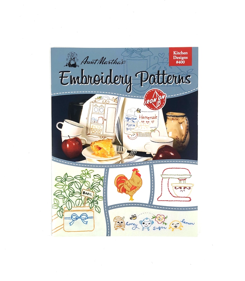 Aunt Martha's Book of Embroidery Patterns - #400 Kitchen Designs - 8 ...