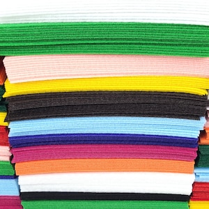 Felt Sheets - Stiff Felt - 12 x 9 Inch Felt Sheets - Stiffened Felt - Black Felt - White Felt - Craft Felt - Craft Supplies - Kunin