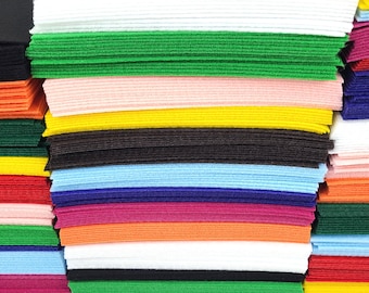 Felt Sheets - Stiff Felt - 12 x 9 Inch Felt Sheets - Stiffened Felt - Black Felt - White Felt - Craft Felt - Craft Supplies - Kunin