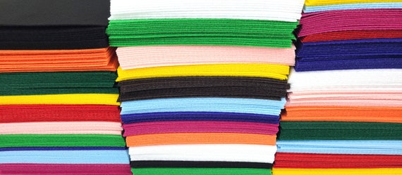 Felt Sheets - Stiff Felt - 12 x 9 Inch Felt Sheets - Stiffened Felt - Black Felt - White Felt - Craft Felt - Craft Supplies - Kunin