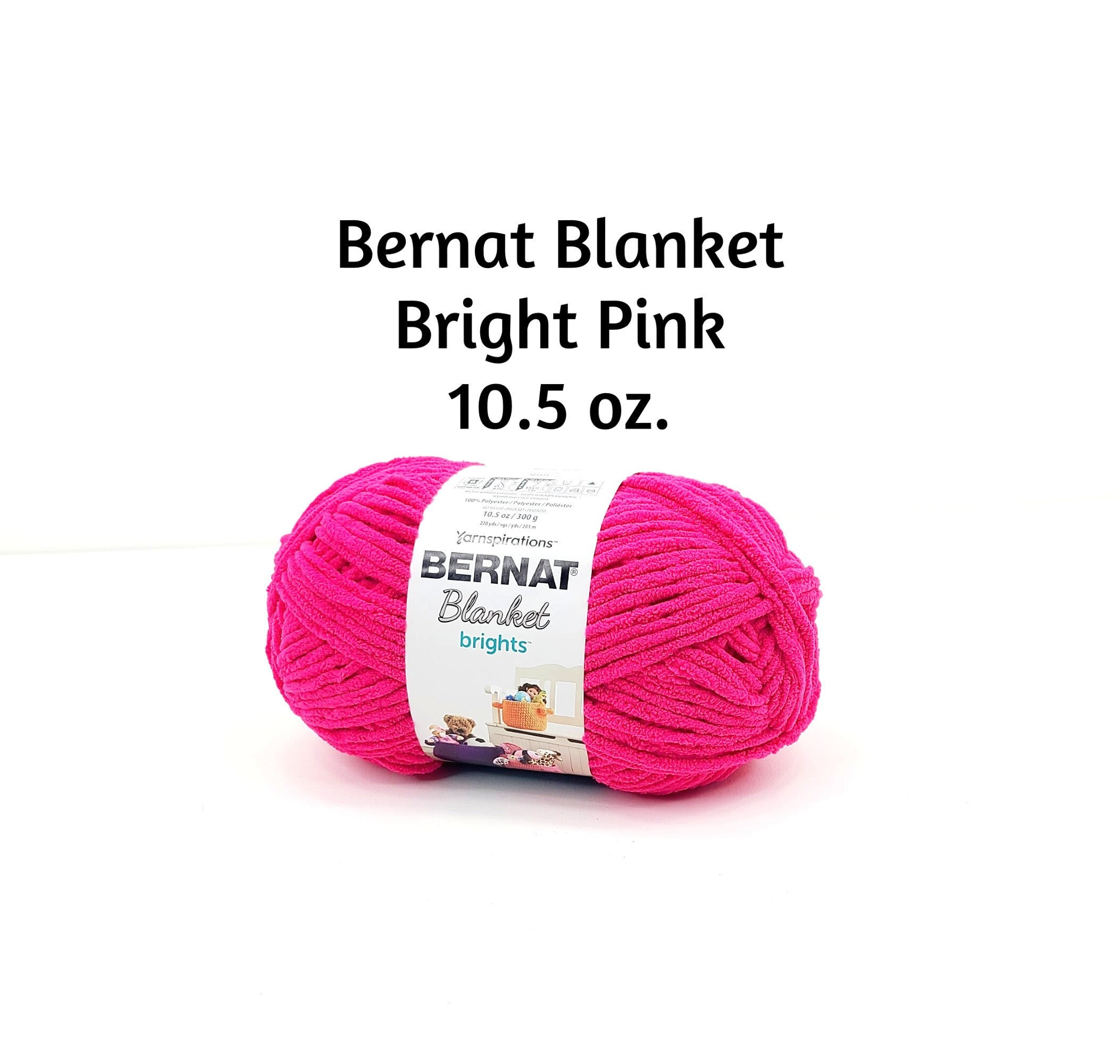 Hot Pink Bernat Yarn Pink Bernat® Baby Blanket Sparkle™ #6 Super