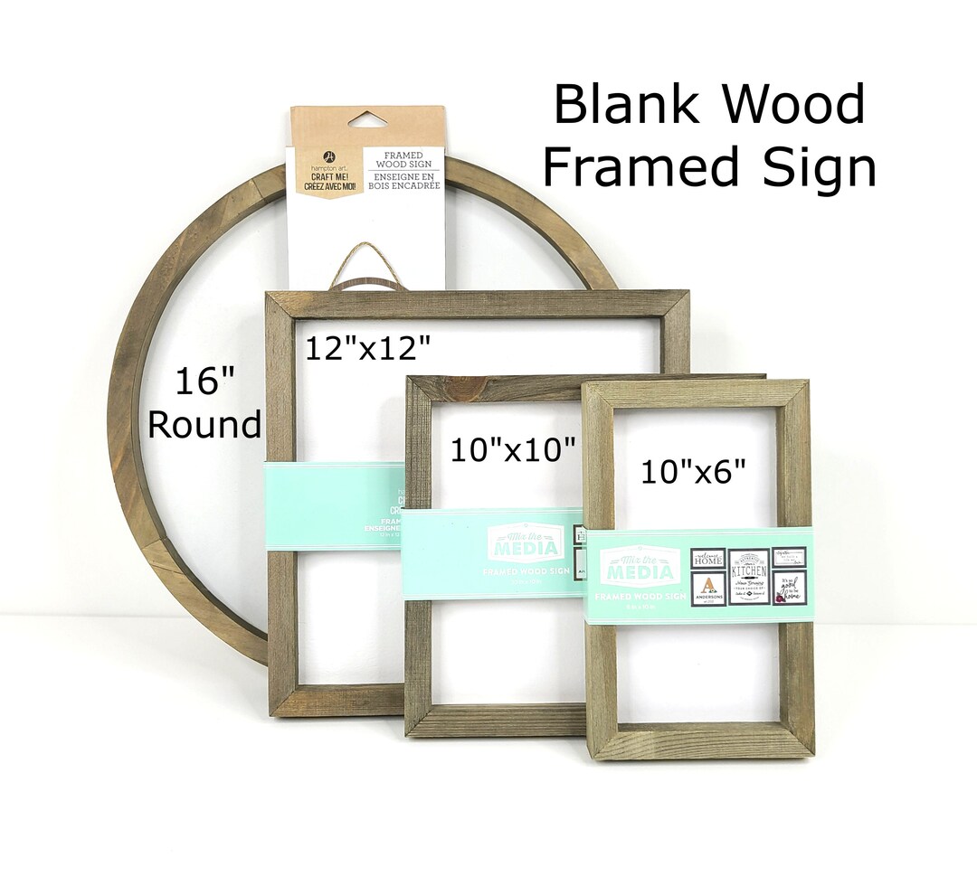 Framed Wood Sign Blank Framed Wood Sign Framed Wood Sign DIY Sign Wood