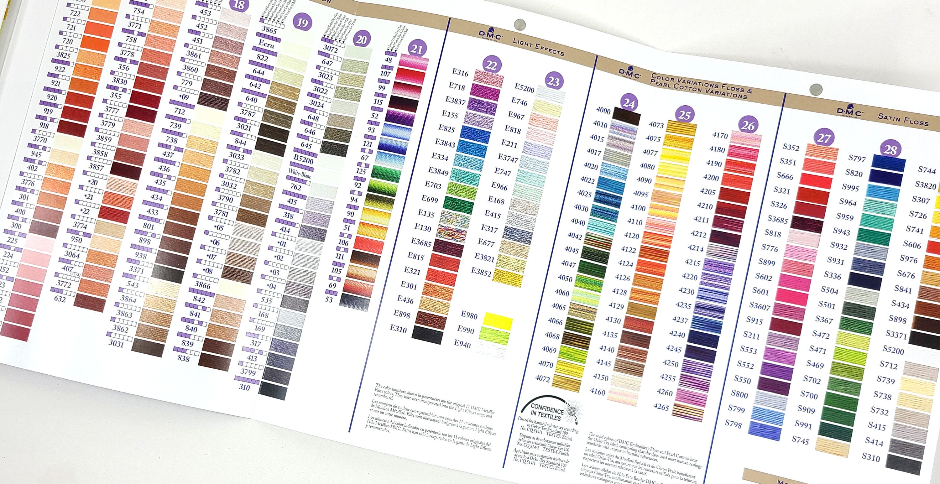 DMC Floss Color Chart (With Real Floss Samples) ubicaciondepersonas