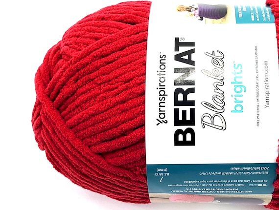 Bernat blanket brights online yarn race car red
