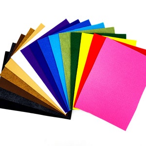 Felt Sheets - 9 x 12 - Craft Felt - Crafting Felt - Rainbow Felt Sheets - Eco Fi Plus Premium Felt Sheets - Kunin Felt - Made in USA - Craft