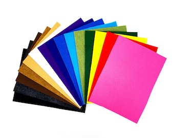 Felt Sheets - 9 x 12 - Craft Felt - Crafting Felt - Rainbow Felt Sheets - Eco Fi Plus Premium Felt Sheets - Kunin Felt - Made in USA - Craft