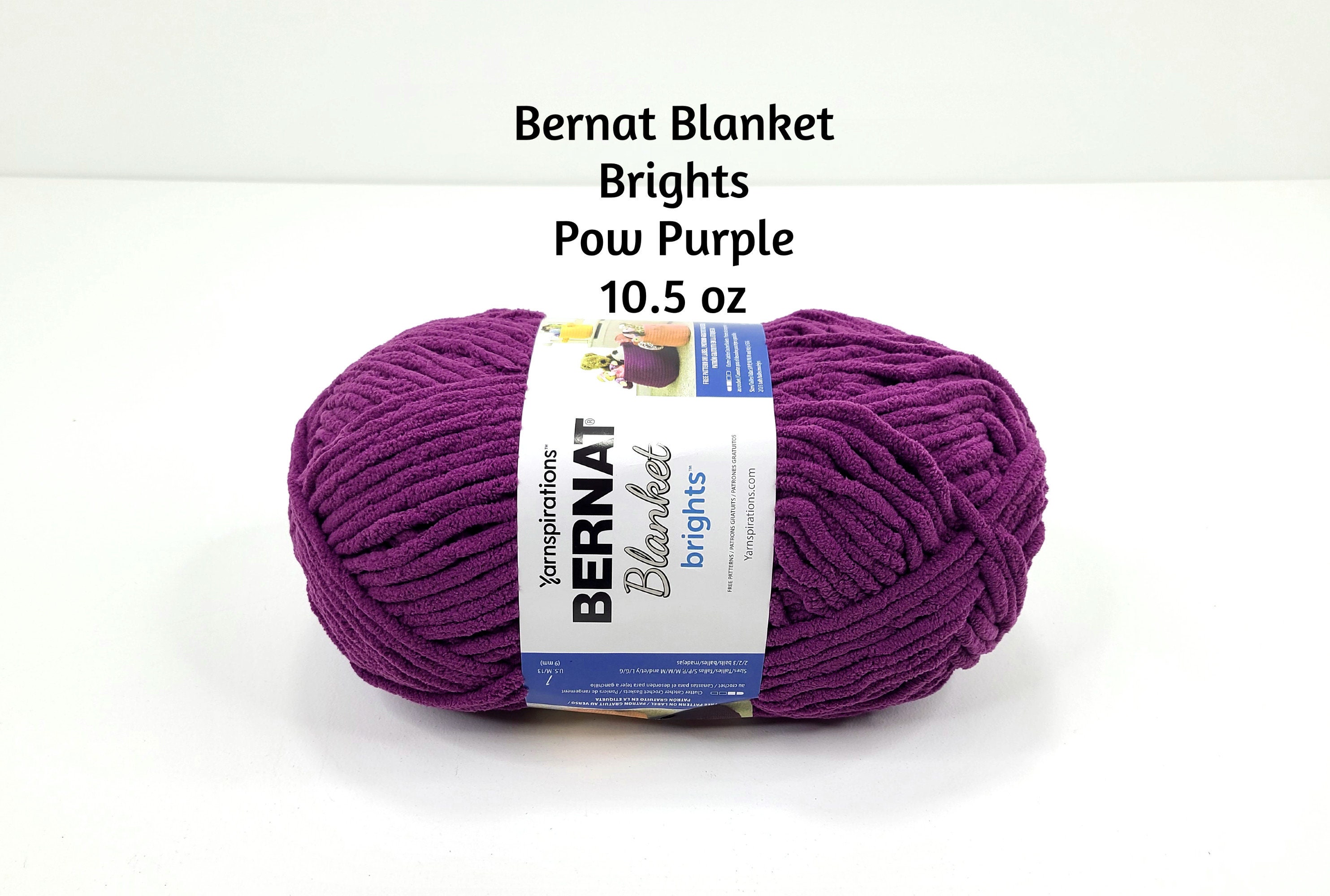 Bernat Blanket Brights Yarn Pow Purple 10.5oz 300g 220 Yards Yarnspirations Etsy Canada