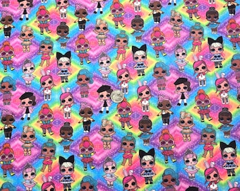 Baby Doll Fabric L O L Rainbow