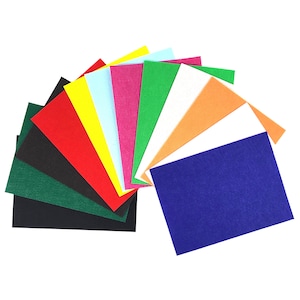 Felt Sheets - Stiff Felt - 12 x 9 Inch Felt Sheets - Stiffened Felt - Black Felt - White Felt - Craft Felt - Craft Supplies - Kunin image 2