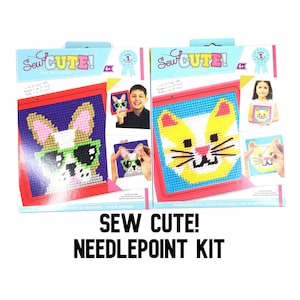 Needlepoint Kit - Sew Cute! - Dog - Cat - Kid&#39;s Needlepoint - DIY