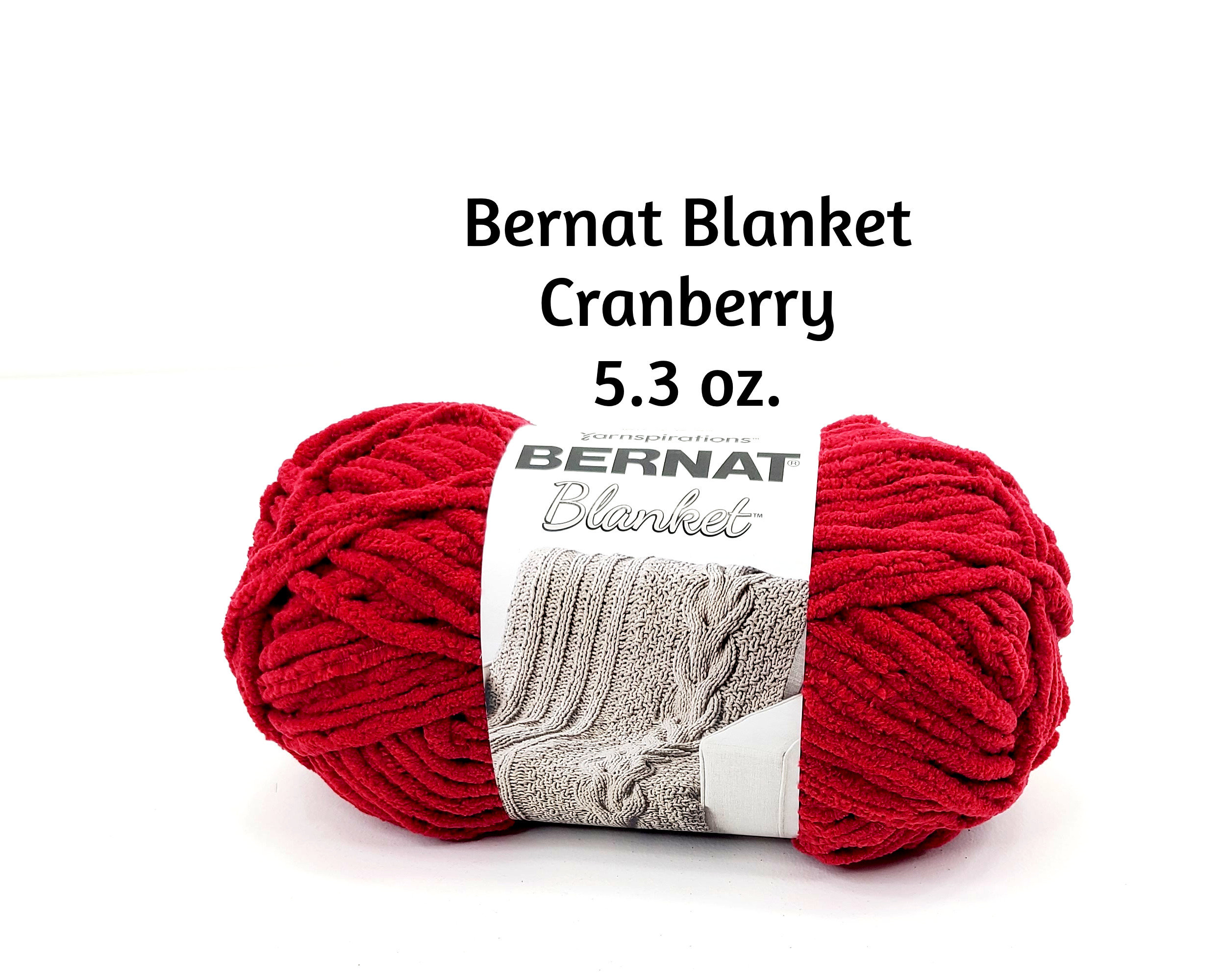 Yarn Bernat Blanket Yarn Cranberry 5.3 oz 150g 108 yards Yarnspirations