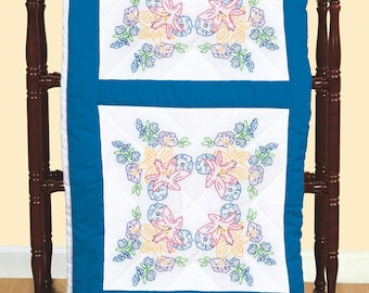 Bonitas Flores - Bloques de patchwork de 45 x 45 cm - Juego de 6 - JDNA - Jack Dempsey