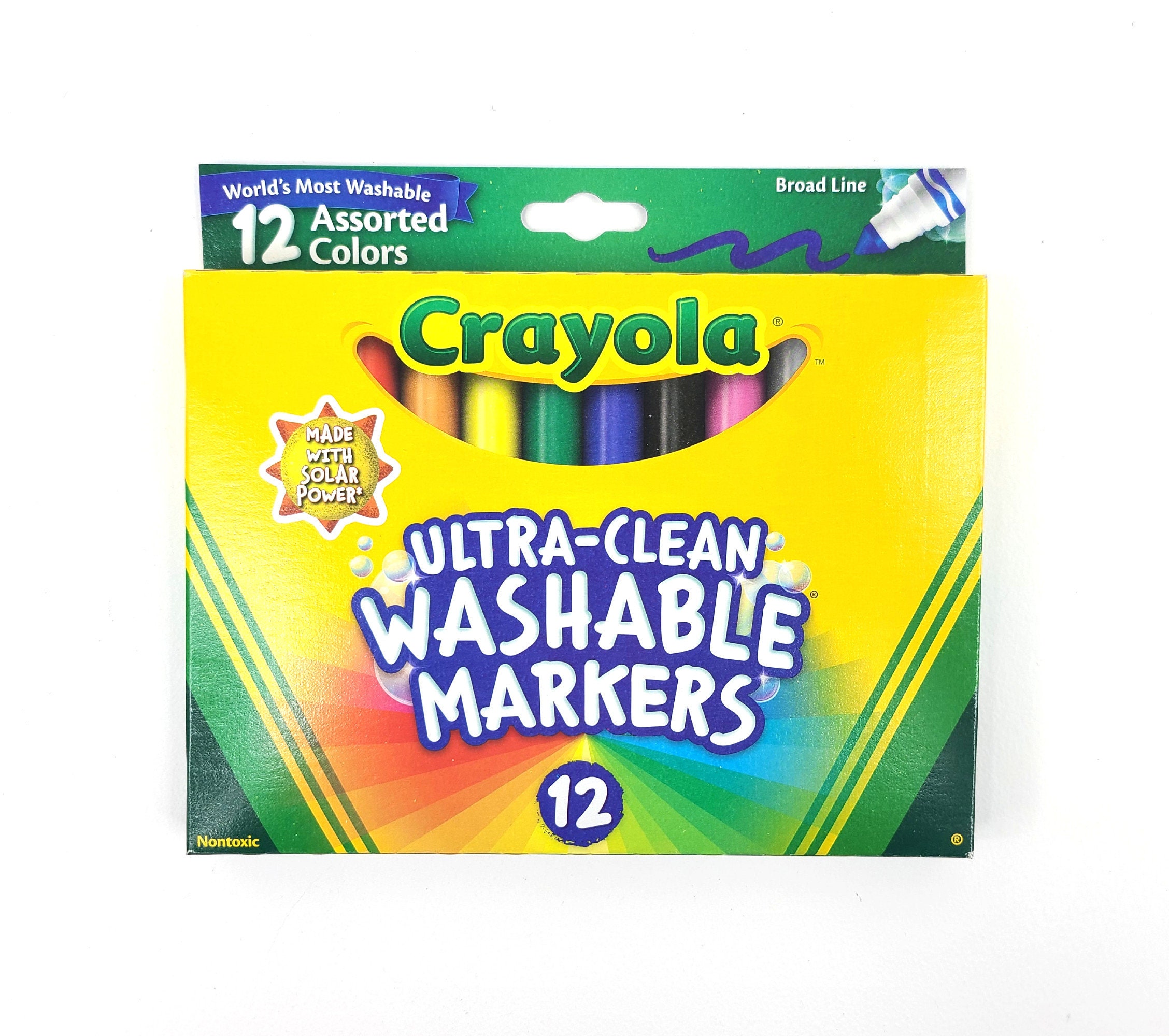 100 Washable Markers, Crayola Super Tips Will Not Bleed Through Paper, Safe  Drawing Book Coloring Bible Study Journaling Scrapbooking 