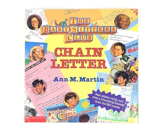 Babysitter's Club Book Chain Letter - 80's Book - Ann M Martin - BSC - Babysitter's  - Baby-sitters Club - Age 9-12 Reading