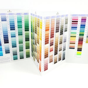 DMC Color Card - Real Thread - All 489 Embroidery Floss Colors+