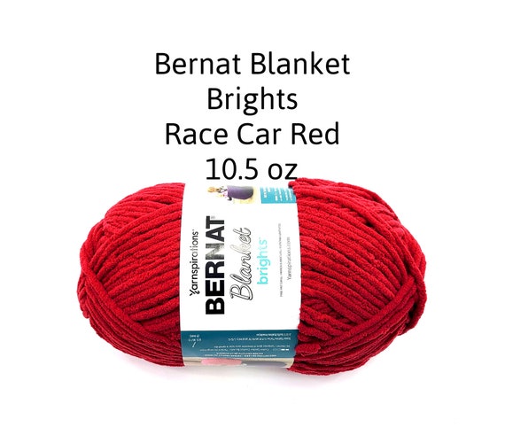 Bernat Blanket Brights Yarn Race Car Red 10.5oz 300g 220 Yards