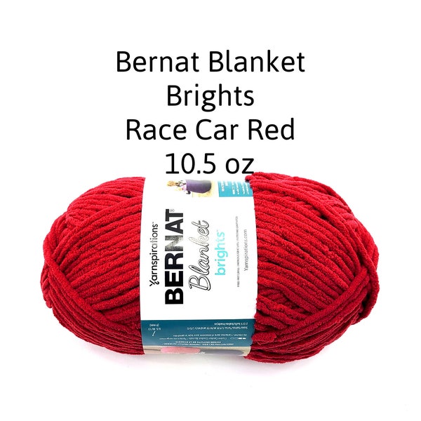 Bernat Blanket Brights Yarn - Race Car Red - 10.5oz - 300g - 220 yards - Yarnspirations