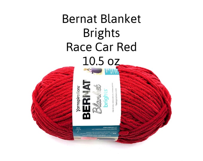 Bernat Blanket Brights Yarn Race Car Red 10.5oz 300g 220 Yards