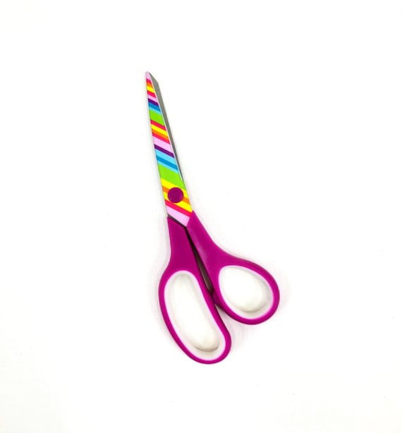 Rainbow Scissors Singer Scissors All Purpose Right and Left Handed 7.75  Inch Scissors Sew Scissors Craft Home Scissors Pink 