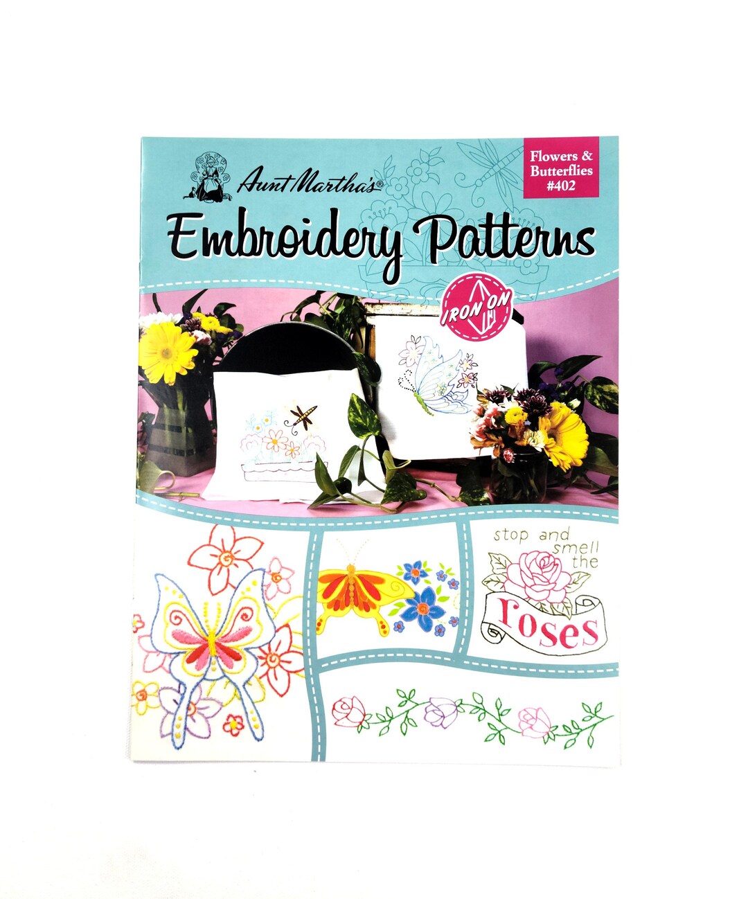 Aunt Martha's Book of Embroidery Patterns 402 Flowers & Butterflies 8