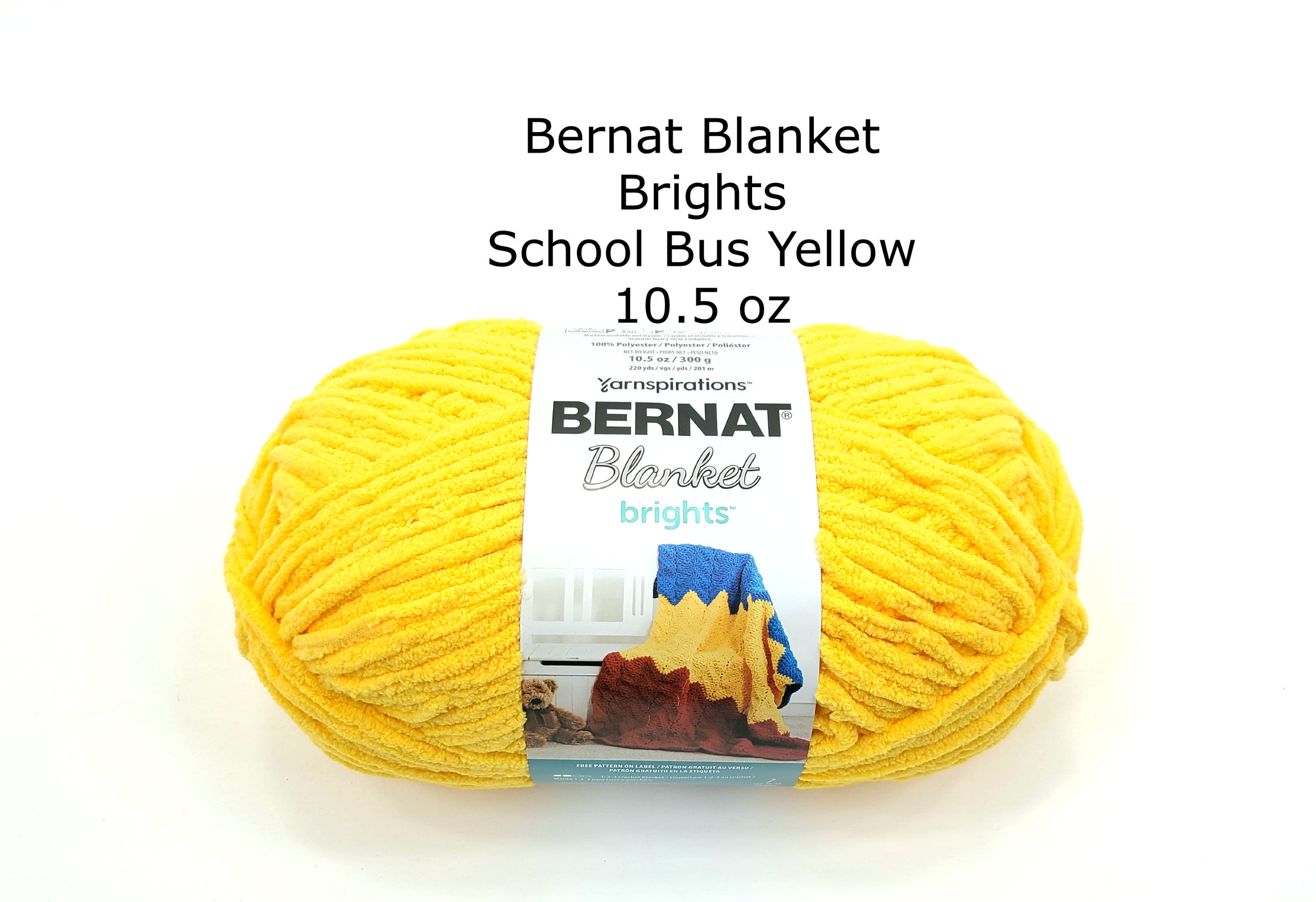 Bernat Blanket Brights Yarn School Bus Yellow 10.5oz 300g 220 Yards  Yarnspirations 