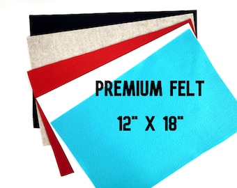 Felt Sheets - 12 x 18 - Craft Felt - Eco Fi Plus Premium Felt Sheets - Kunin Felt - Made in USA - Craft