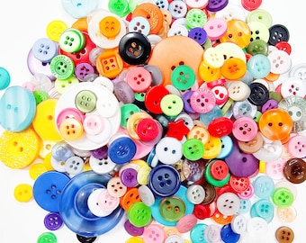 100 Button Rainbow Mix - 100+ Buttons