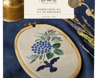 Kit de bordado de hortensias - Colección de diseñador DMC - Yumiko Higuchi