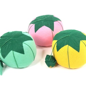 Large Pin Cushion - Tomato Pin Cushion - Choose Color - Dritz - Pincushion - Pink - Yellow - Green - Mint - Sewing Notions - Supplies - Tool