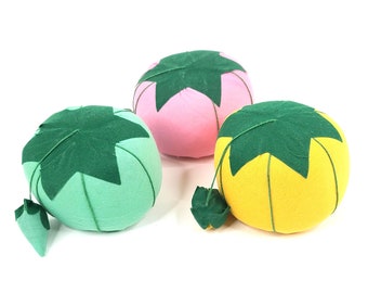 Large Pin Cushion - Tomato Pin Cushion - Choose Color - Dritz - Pincushion - Pink - Yellow - Green - Mint - Sewing Notions - Supplies - Tool