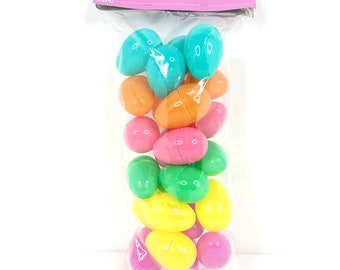 Plastic Eggs - 24 Pack - Plastic Easter Eggs - Easter Egg Hunt - Pastel Colors - Darice