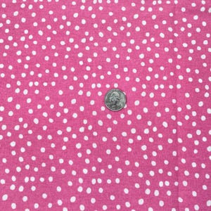 Pink Dot Cotton Fabric - 23&quot; x 42&quot; Piece