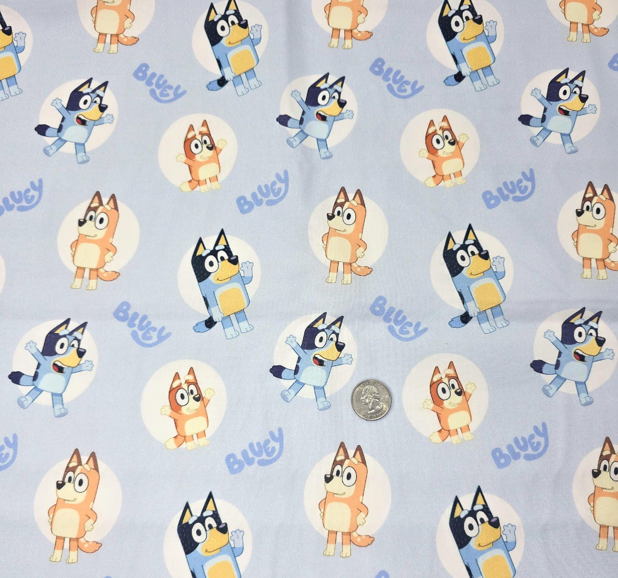 Bluey Bingo Cotton Fabric Blue - Etsy