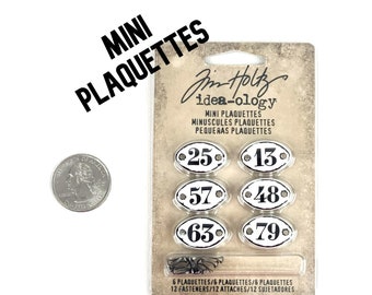 Miniplaquetas de números - Números de metal - Tim Holtz - Idealogy