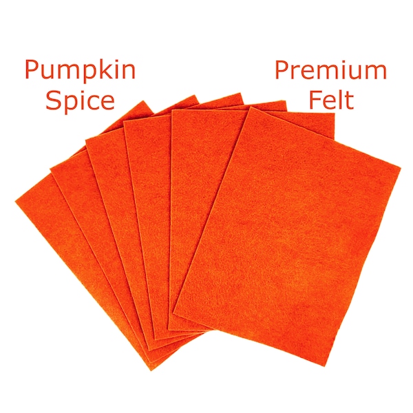 Felt - Pumpkin Spice Felt Sheet - 9 x 12 - Craft Felt - Crafting Felt - Eco Fi Plus Premium Felt Sheets - Kunin Felt - Made in USA - Craft