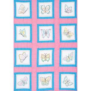 Butterflies - 9&quot; x 9&quot; Quilt Blocks - Set of 12 - JDNA - Jack Dempsey