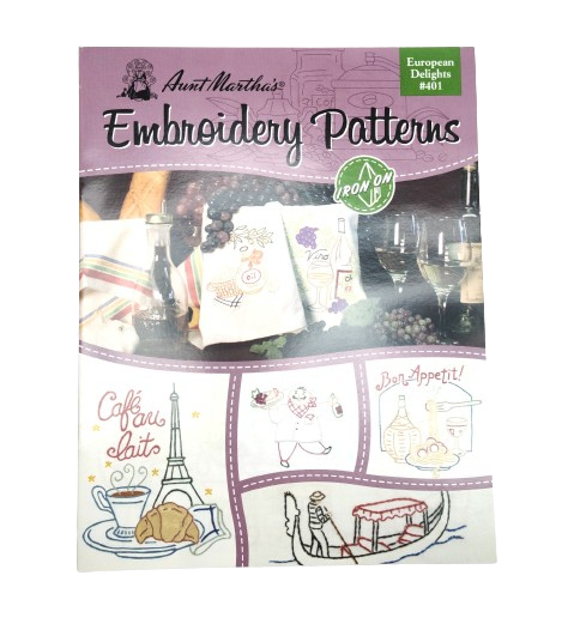 Aunt Martha's Book of Embroidery Patterns - #401 European Delight - 8 ...