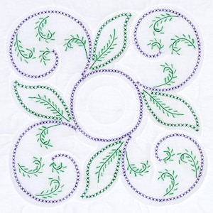 Swirls - 18&quot; x 18&quot; Quilt Blocks - Set of 6 - JDNA - Jack Dempsey