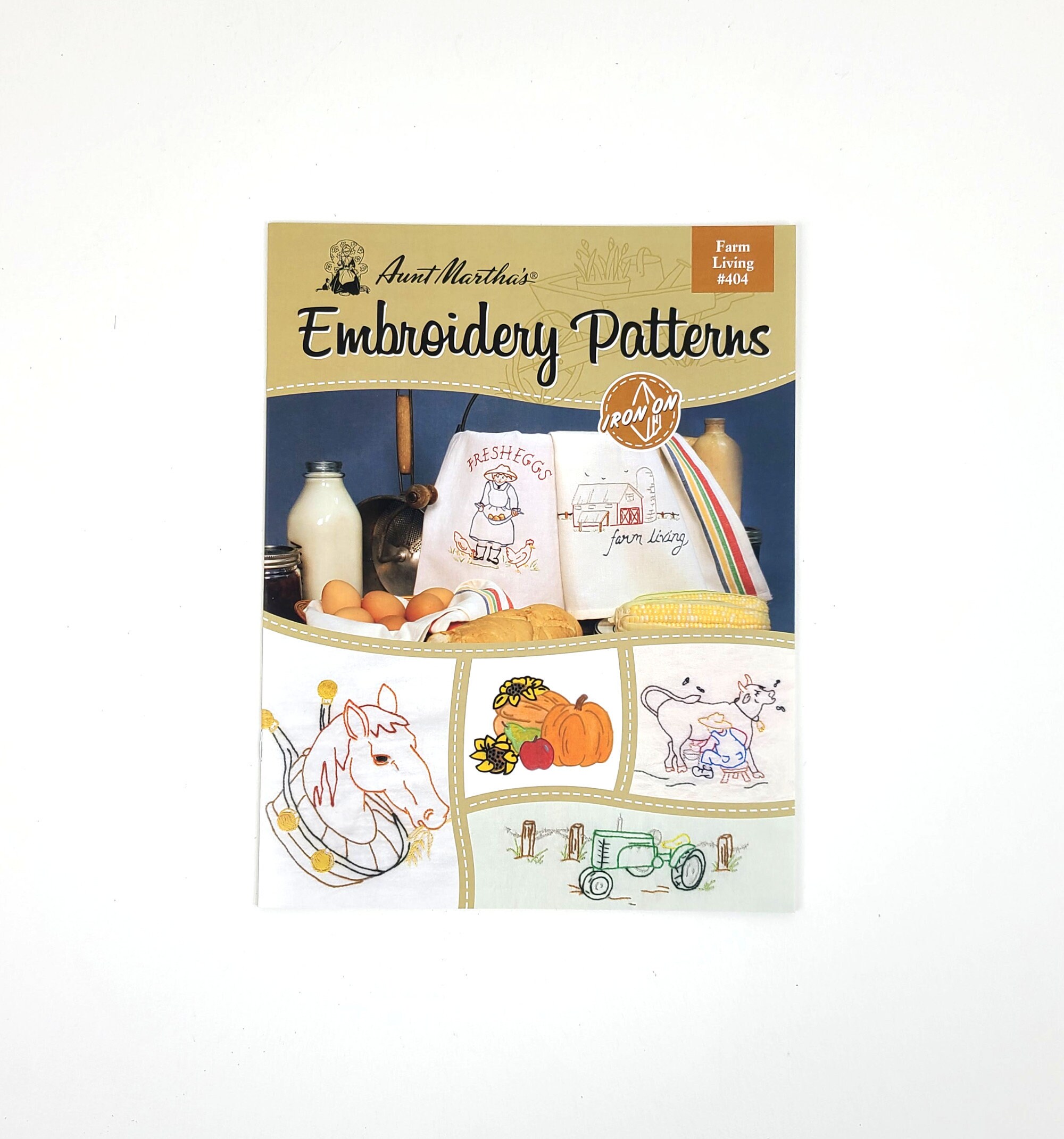 Aunt Martha's Book of Embroidery Patterns - #404 Farm Living - 8 Page ...