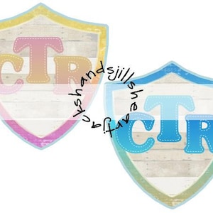 CTRシールド、ブルーとピンクのオンブレ