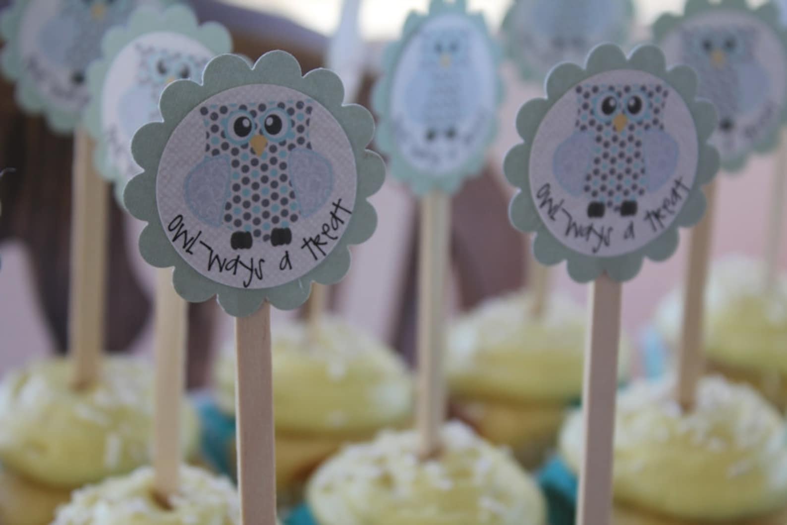 Cupcake toppers for owl themed shower | Etsy