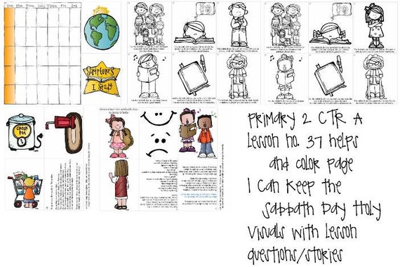 Lds Primary Manual 2 Ctr A Lesson 37 I Can Keep The Sabbath Etsy