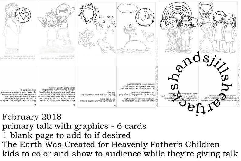 Lds Primary Talk the Earth Was Created for Heavenly Fathers Etsy