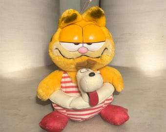 【最終値下げ】ガーフィールド ぬいぐるみ 浮き輪　ヴィンテージ ヴィンテージ ガーフィールド スイミング ぬいぐるみ（アヒルの浮き輪